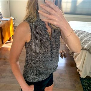 J Crew 100% silk sleeveless blouse. Size 0